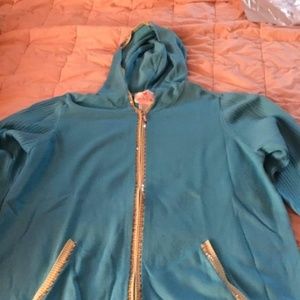 Plus size twin set tank and hoodie sweater by Quacker factory